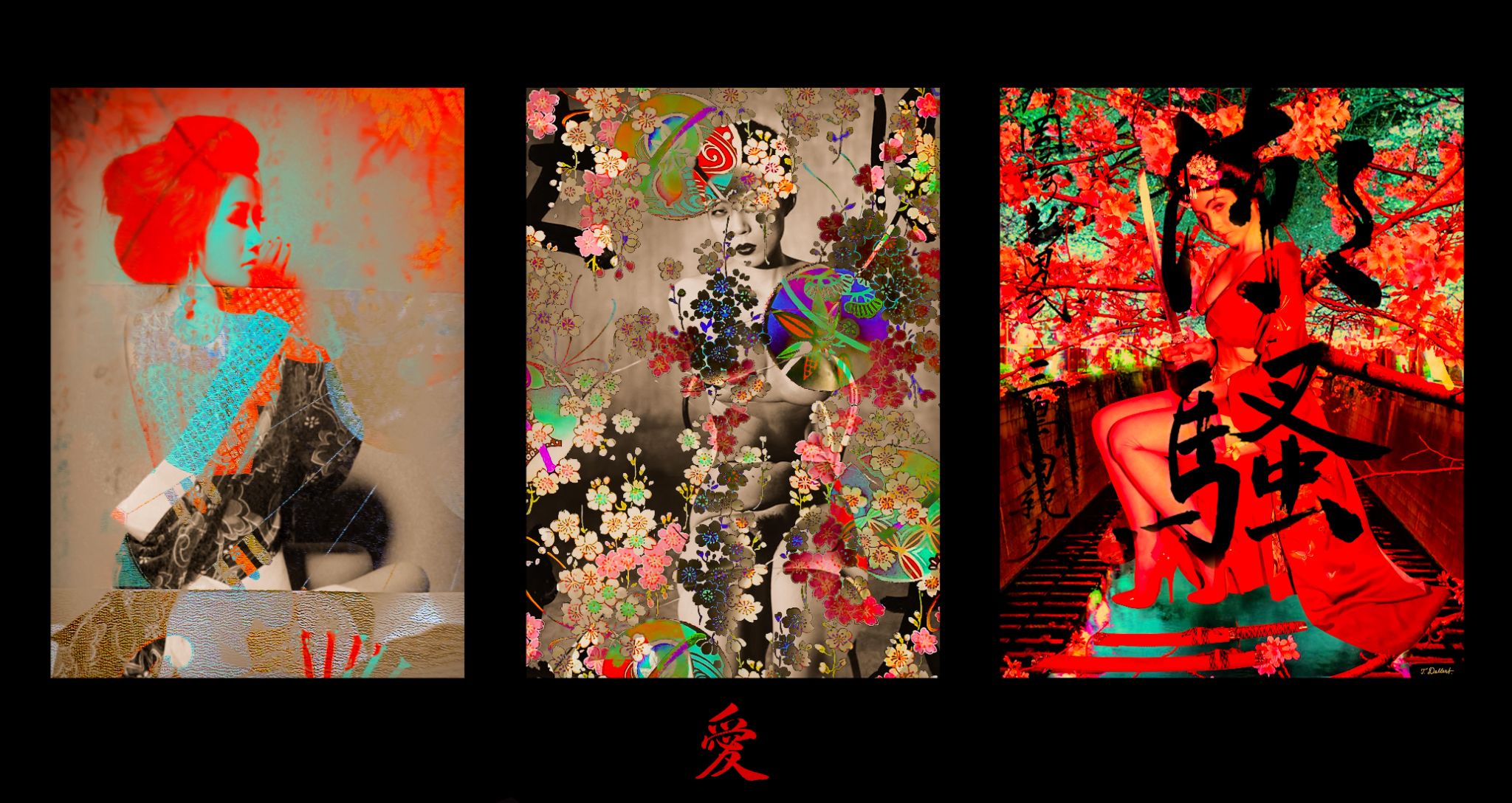 Small Geishas for love 130 x 70